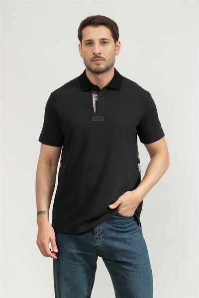 VERSACE JEANS COUTURE Ανδρικό Πόλο 78GAG627 J0003 Μαύρο
