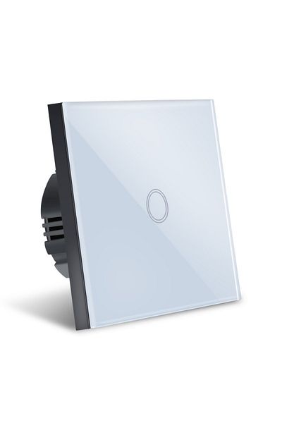 TECHSTAR Întrerupător tactil inteligent, wireless 2.4ghz, sticlă securizată, design modern, iluminare LED, monofazat,