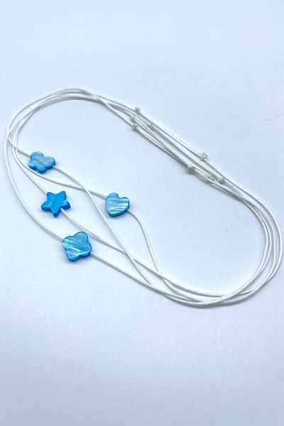 Concept HuBuTU 4 Pieces White Rope Summer Minimal Anklet Set with Flower Butterfly Star Heart Figures