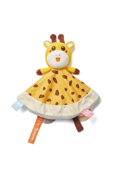tumama Baby Blanket Toy Tumama® - Giraffe Model with Two Special Teething Rings, Puppet Animal, Soft Mini
