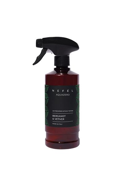 NEFEL INTERCHEM NEFÉL AQUAZERO - Ambient deodorant spray with Bergamot and Vetiver aroma, 480ml