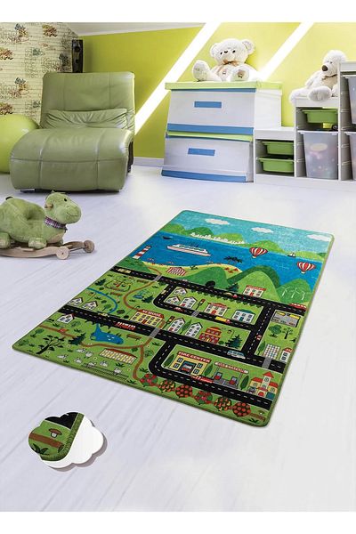palermo home With digital print, with non-slip base, carpet for children's room, carpet for living room.
