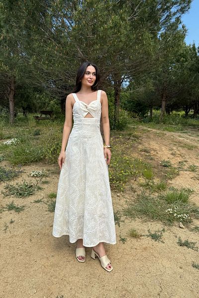 Seda Yalçın Atelier Beige Backless Fisto Dress