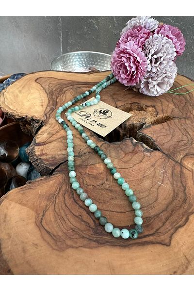 parze doğaltaş Emerald Natural Stone String Necklace