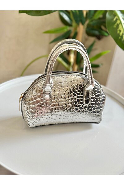 Bagnest Жіноча блискуча міні-сумка з крокодиловим візерунком, довгі ремінці, сумка через плече