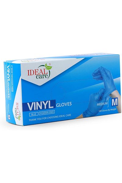 Ideal Pack Black Vinyl Gloves – Medium | 100 Pieces | Powder-Free | Latex-Free