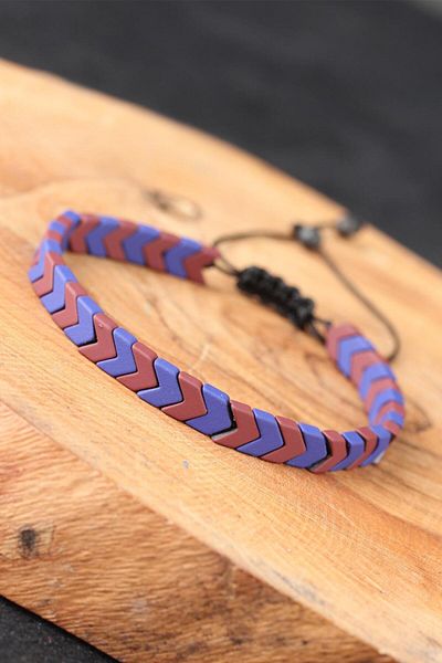 BESKAR Purple Stone Men's Bracelet
