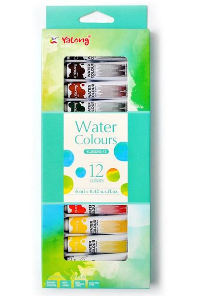 Arhi Design Tempera Watercolor 12 colors/box, 6ml tube, Yalon