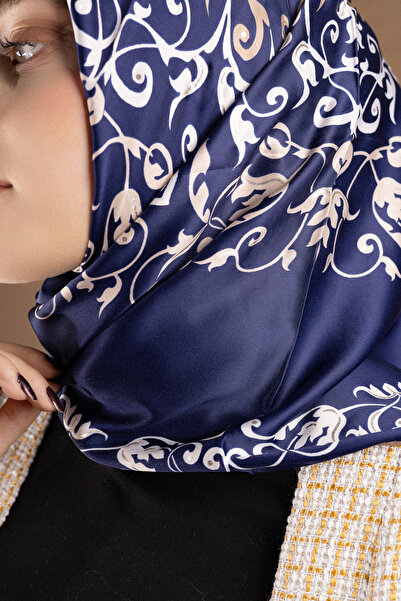 Akel Varaklı Saten Eşarp Koleksiyonu Ebat 95 x 95