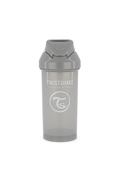 Twistshake Glass with Straw 360 ml (6+ Months) |   Gray