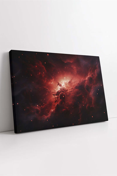 KOSS Dijital Платно „Червена галактика“, цветна картина на космоса, платно с ...