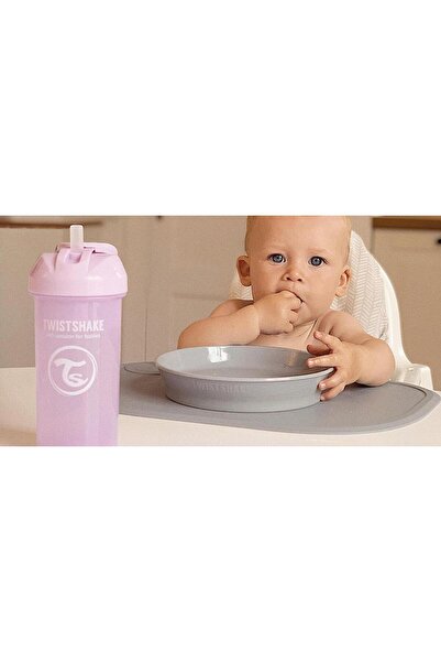 Twistshake Purple Drinking Cup with Straw (6+ Months) (360 ml)