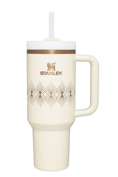 Stanley كوب Quencher H2.0 من الفولاذ المقاوم للصدأ سعة 40 أونصة - كريمي لامع