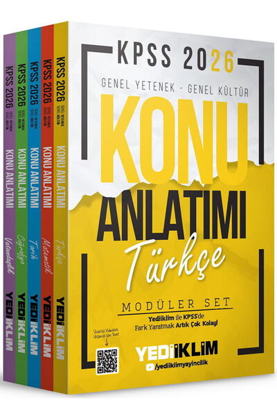 Yediiklim Yayınları 2026 Kpss Genel Yetenek Genel Kültür Konu Anlatımlı Modül...