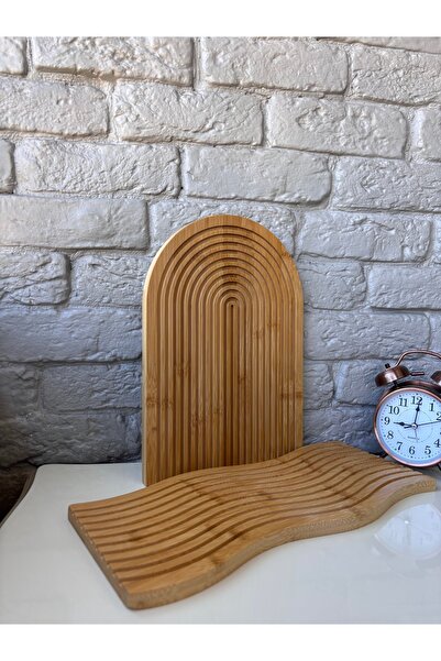 ARİN MODA ARİN HOMTEKS'DEN BAMBU SUNUMLUK LÜKS DALGALI VE GÖKKUŞAĞI MOTİFLİ :...