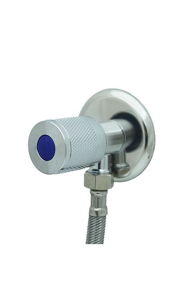 FKN Chrome Bidet Faucet Double Spiral Set Open-Close Round Head