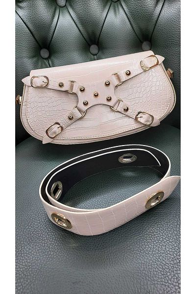 ŞIK VE MUTLU Magnetic Crocodile Patent Leather Bag