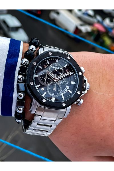 Naviforce New Season Steel Cord Men's Watch Bracelet with Gift