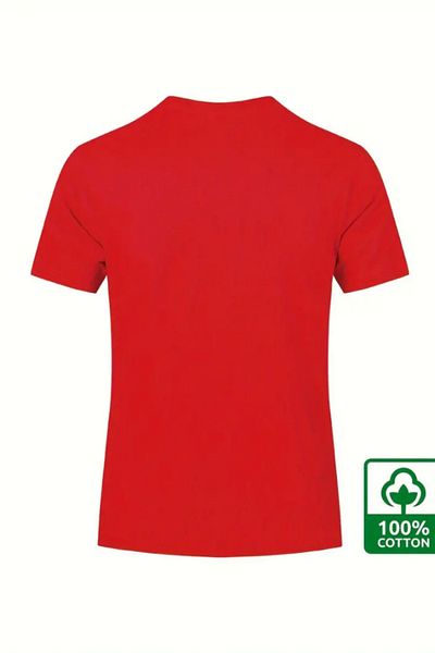 Tarz Cool Λευκό Μαύρο Κόκκινο Μπλουζάκι Basic Crew Neck 3 τεμαχίων