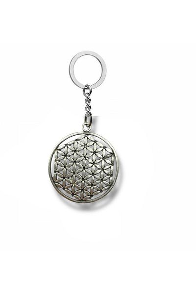 Herşey Nota Flower of Life Unisex Keychain – Spiritual Design