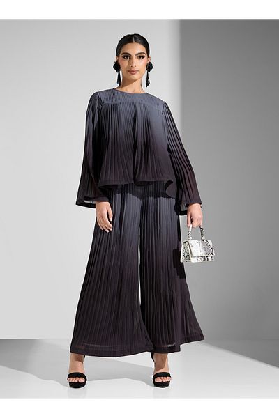 Sinoir Pleated Ombre Coord Shirt