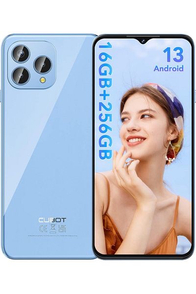 Cubot P80 Android Phone, 16GB RAM+256GB ROM, 6.58" FHD+ Screen, Battery Power 5200mAh, 48MP+24MP Tri