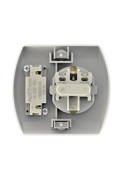 Huzur Elektrik مقبس أثاث وخزانة حمام مع مفتاح (مناسب للإضاءة السفلية ذات الفتحة الواحدة)