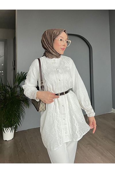 PİNK FLY Lace Embroidered Tunic