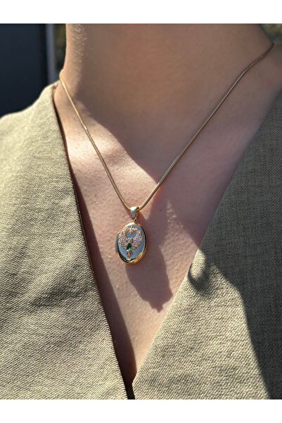 Has Kuyumcum 14 Ayar Altın Anı Anka Kuşu Yeşil Taşlı Mini Kolye Ucu