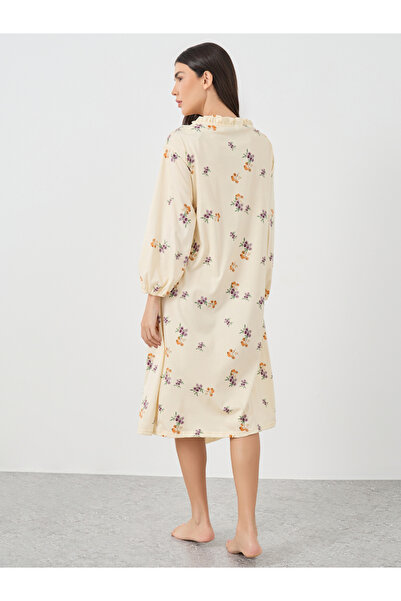 Styli Floral Print Tie-Up Detail Robe