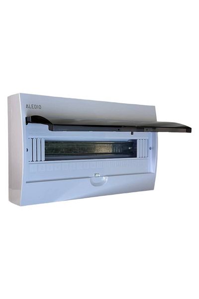 ALEDIO Tablou electric A18M1PT, 18 module, 1 rând, IP50, montare aparentă, alb, 365x222x95mm
