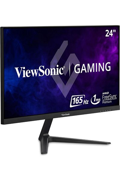 ViewSonic شاشة ألعاب Viewsonic VX2418-P-MHD مقاس 24 بوصة بدون إطار بدقة Full HD 1080p وتردد 165 هرتز ووقت استجابة 1 مللي ثانية مع Adaptive-Sync E