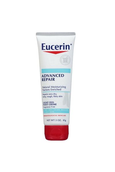 Eucerin Advanced Repair, Light Feel Foot Creme, Fragrance Free (3oz/85g)
