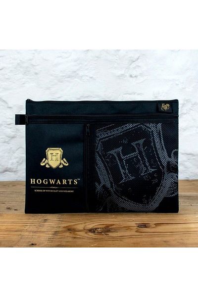 Harry Potter Blue Sky Harry Potter Multi Pocket Study Wallet – Hogwarts Shield Case, Black