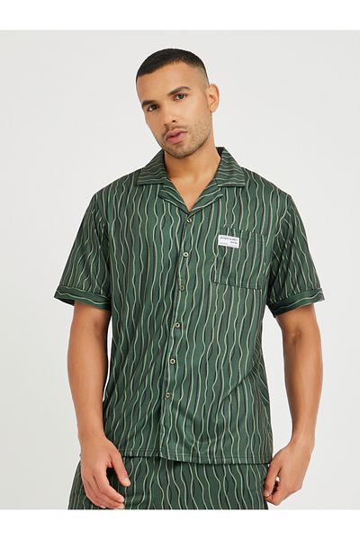 Styli Printed Short Sleeve Shirt and Shorts Pyjama Set