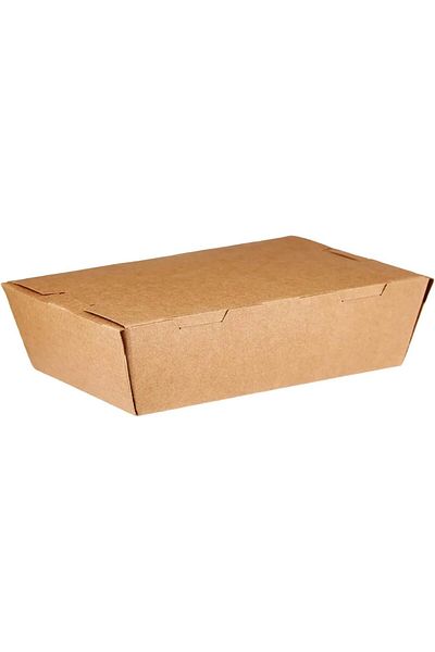 Ideal Pack Kraft Lunch Boxes – KLB120 | 5 Pcs | Eco-Friendly Paper Takeaway Boxes Without Window |