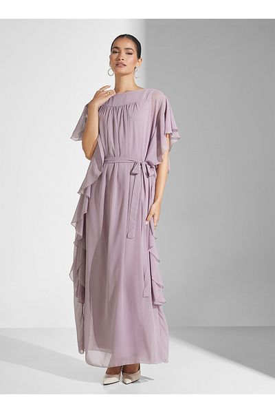 Sinoir Georgette Side Frill Dress