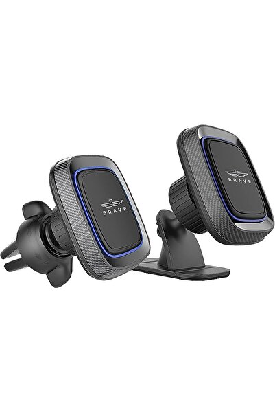 Brave حامل هاتف للسيارة 2 في 1، حامل هاتف مغناطيسي للسيارة، حامل هاتف خلوي عا...
