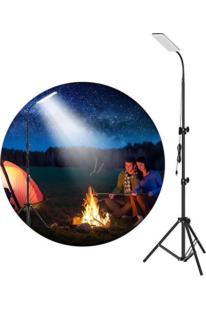 Biki مصباح تخييم خارجي 10 وات - ارتفاع قابل للتعديل من 90 سم إلى 180 سم، 360 ...