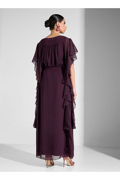 Sinoir Georgette Side Frill Dress
