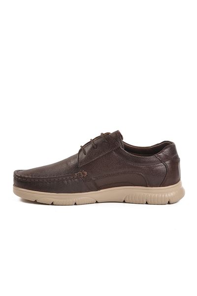 AYAKMOD Pantofi casual pentru bărbați din piele naturală maro 232061 M
