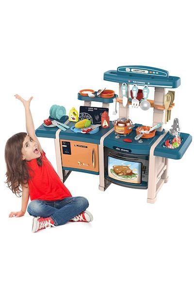 Smart Vibe Multifunctional Kitchen for Kids HAPPY CHEF™ DOUBLE XXL with Steam, Realistic Lights and Sounds, W
