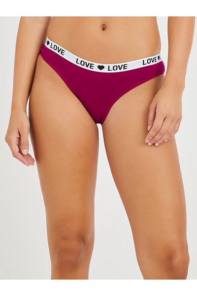 Styli Pack of 3 - Solid Bikini Briefs with Jacquard Text Waistband