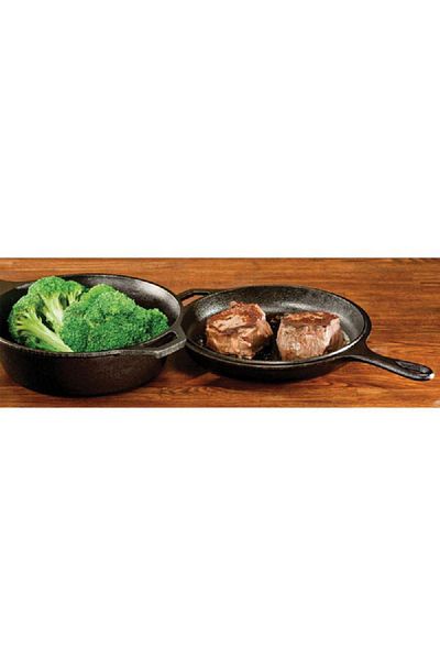 Lodge Naturally Seasoned Even Heating Cast Iron Combo Cooker Black 3 Liter