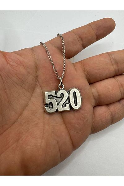 Herşey Nota 520 Numerology Abundance Unisex Necklace – 60 cm Chain, Meaningful Design