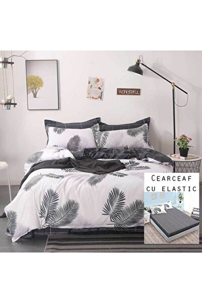 OEM Lenjerie Bumbac Satinat, Pucioasa, 2 Persoane, Pat Dublu, Cearceaf cu ela...