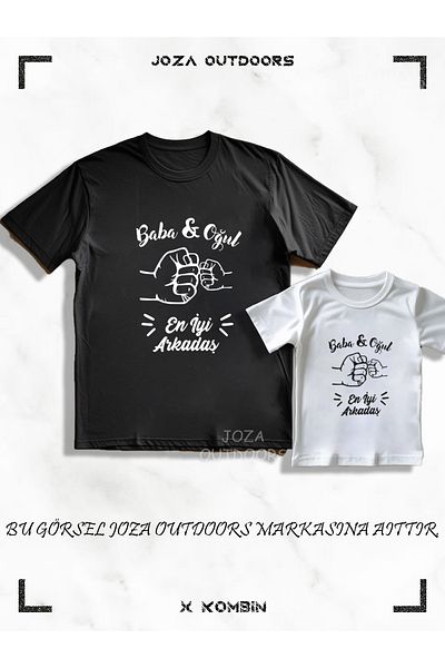 Jobia Outdoors Πατέρας & γιος Καλύτερος φίλος με στάμπα μεγάλου μεγέθους μπλουζάκι Dad Boy Combination (ΕΙΝΑΙ ΤΙΜΗ ΜΟΝΟ ΕΝΑΤΟΥ ΠΡΟΪΟΝΤΟΣ)