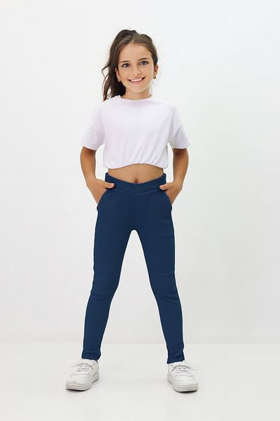 Cloudy Kids Girl's Skinny Leg Ribbed Tights