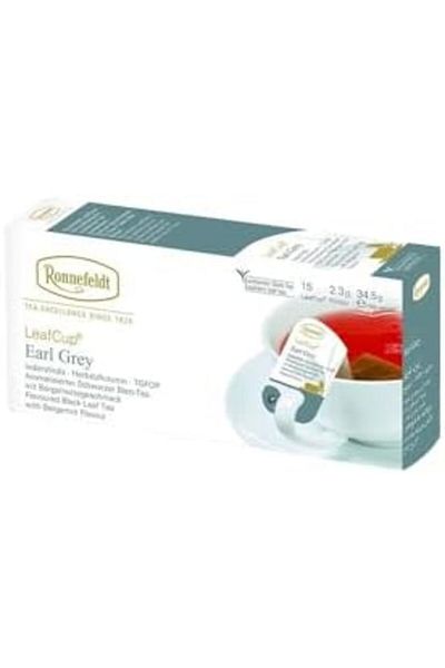 Ronnefeldt Earl Grey LeafCup, Case of 6 Boxes | Each Box Contains 15 Tea Bags