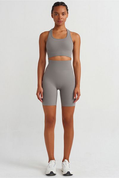 COMEUP Recovery Biker Shorts Desert Gray